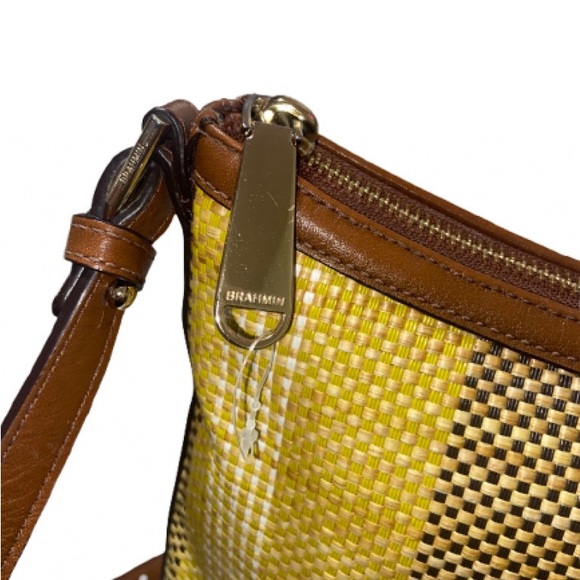 Brahim RARE Katie Crossbody Bag 🤎✨ Italian Straw 🌾 Multi Isla Brown 🤍👜 - Picture 6 of 7